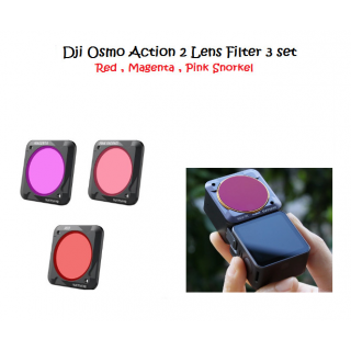 Dji Osmo Action 2 Lens Filter 3 Set - Red - Magenta - Pink Snorkel